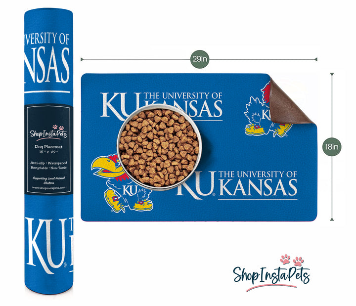 Kansas Jayhawks | NCAA Officially Licensed | Food & Water Mat