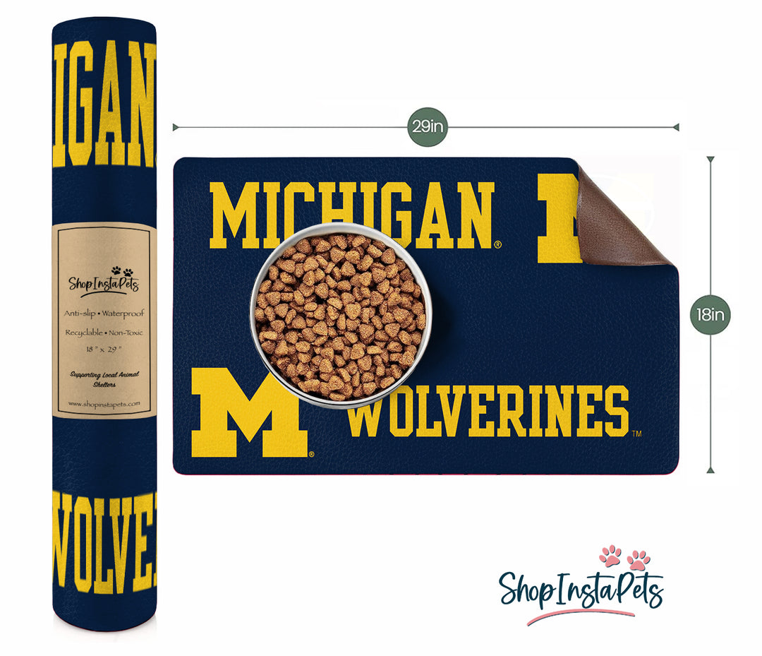 Michigan Wolverines | NCAA Officially Licensed | Food & Water Mat