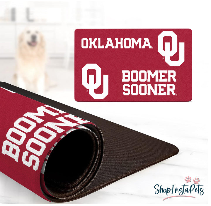 Oklahoma Sooners | NCAA Officially Licensed | Food & Water Mat