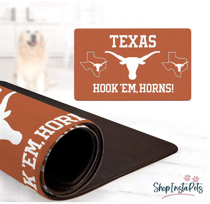 Texas Longhorns | NCAA Officially Licensed | Food & Water Mat