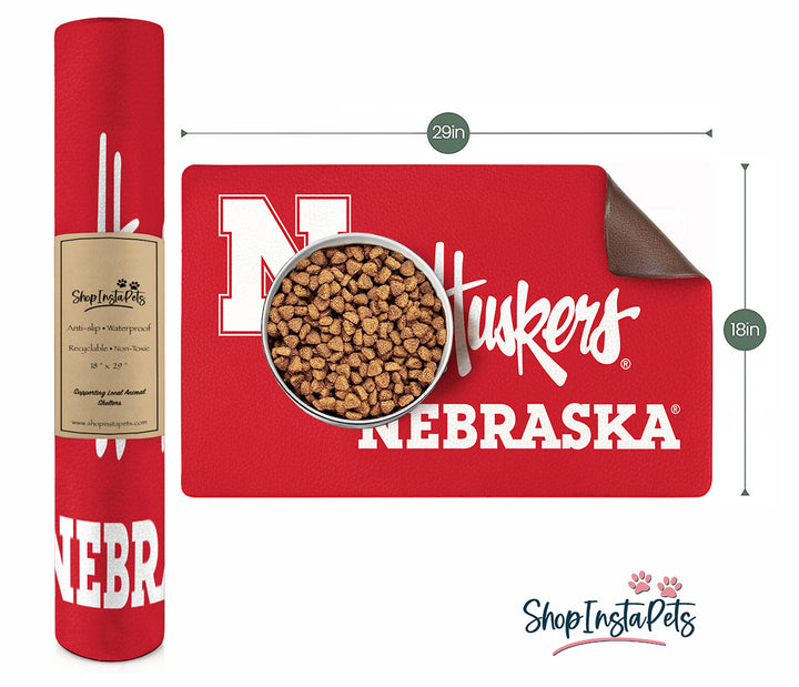 Nebraska Cornhuskers | NCAA Officially Licensed | Food & Water Mat