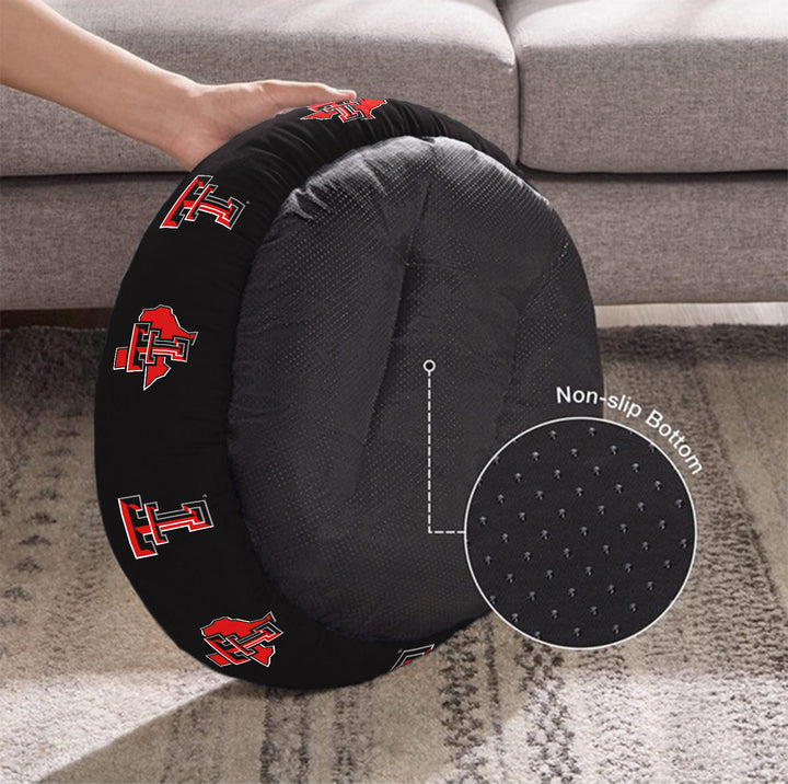 Texas Tech Red Raiders | NCAA Officially Licensed | Plush Donut Dog Bed