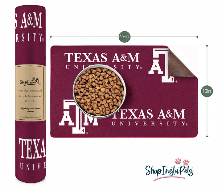Texas A&M Aggies | NCAA Officially Licensed | Food & Water Mat