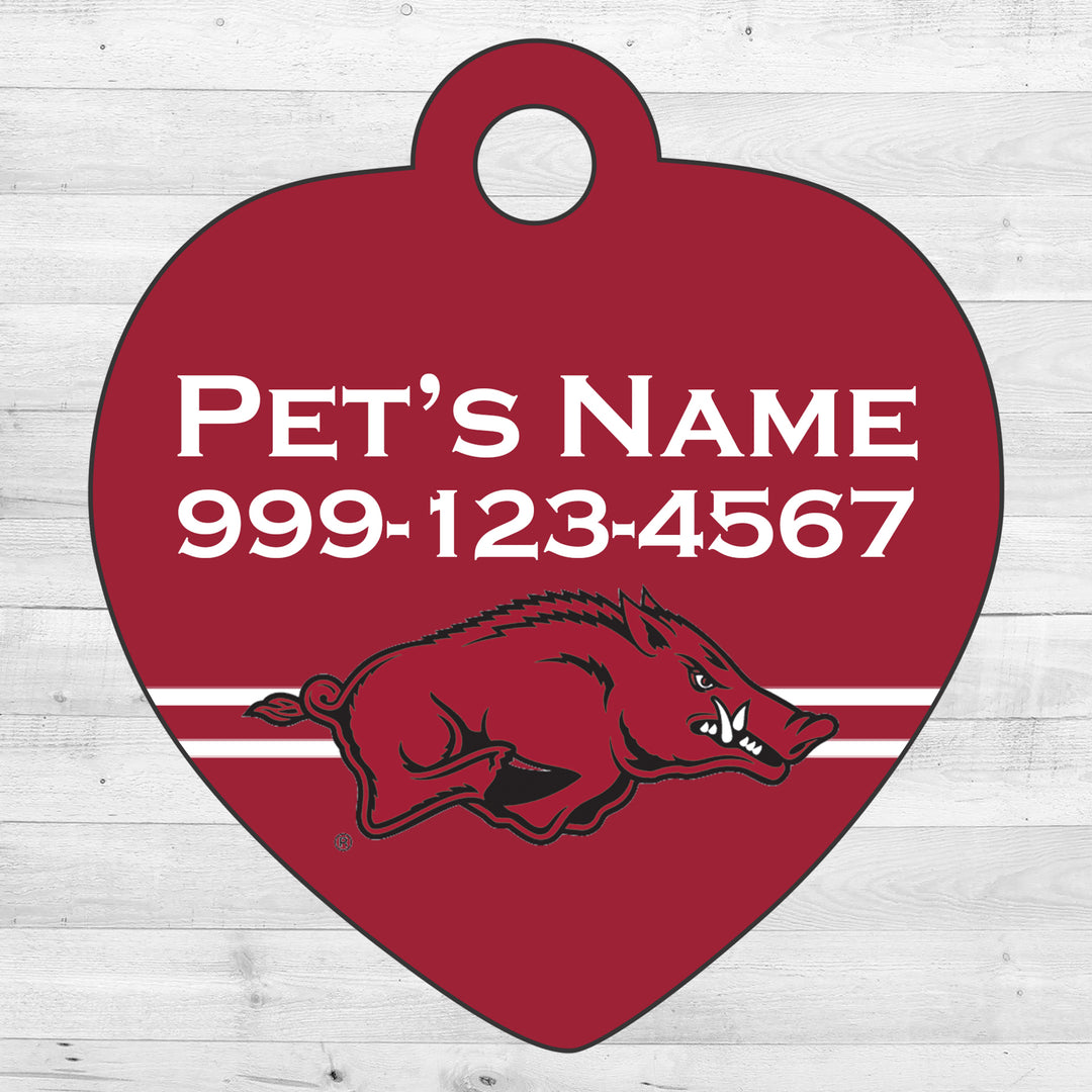 Arkansas Razorbacks | NCAA Officially Licensed | Pet Tag 1-Sided