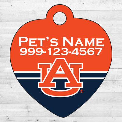 Auburn Tigers | NCAA Officially Licensed | Pet Tag 1-Sided