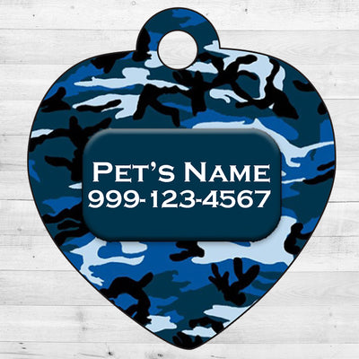 Camo | Blue | Pet Tag 1-Sided