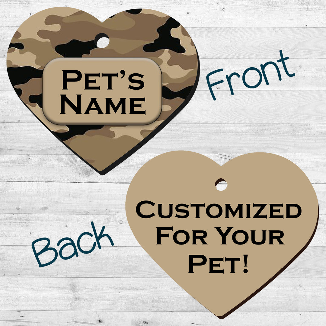 Camo | Brown | Pet Tag 2-Sided