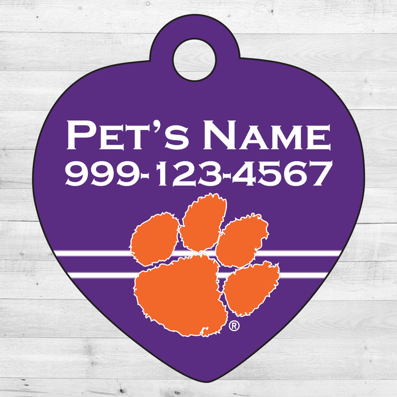 Clemson Tigers | NCAA Officially Licensed | Pet Tag 1-Sided