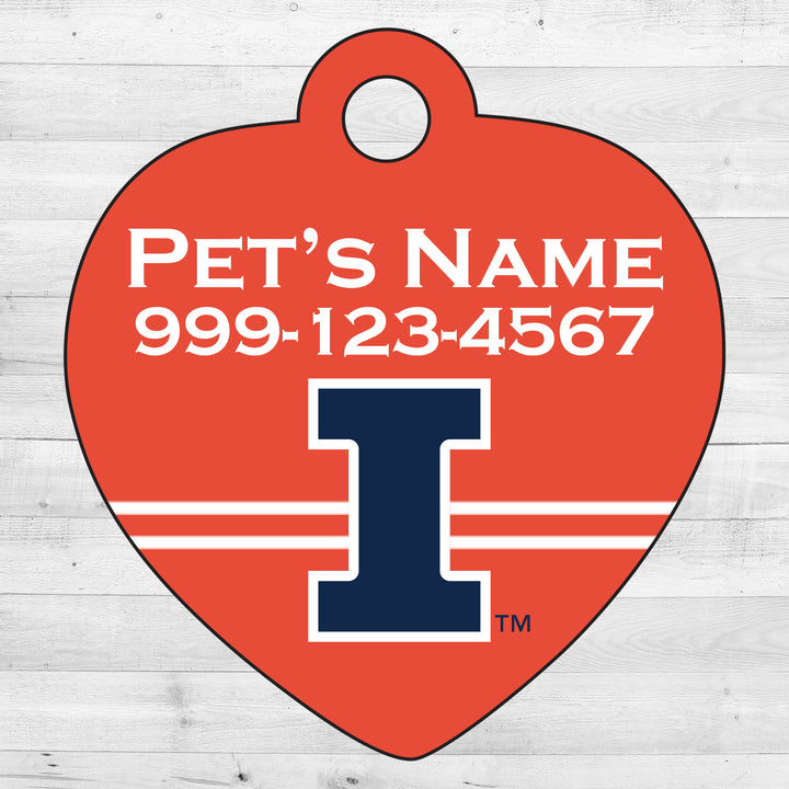 Illinois Fighting Illini | NCAA Officially Licensed | Pet Tag 1-Sided