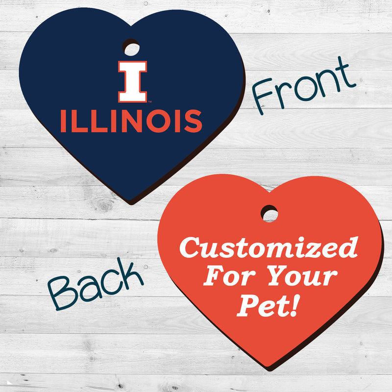 Illinois Fighting Illini | NCAA Officially Licensed | Pet Tag 2-Sided
