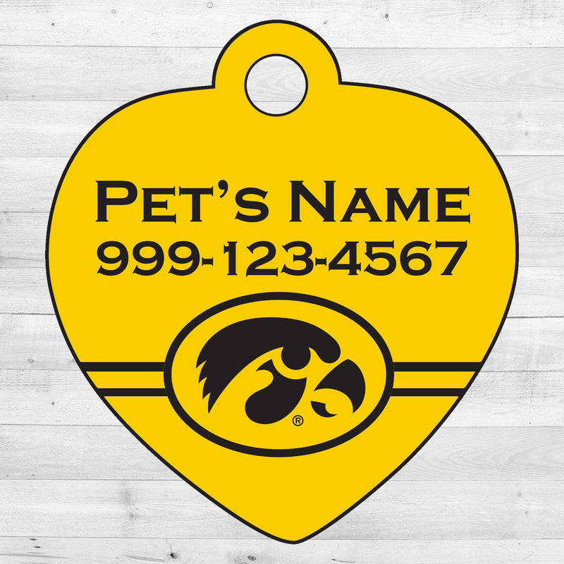 Iowa Hawkeyes | NCAA Officially Licensed | Pet Tag 1-Sided