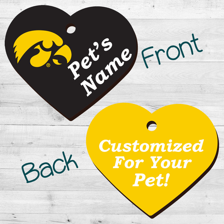 Iowa Hawkeyes | NCAA Officially Licensed | Pet Tag 2-Sided