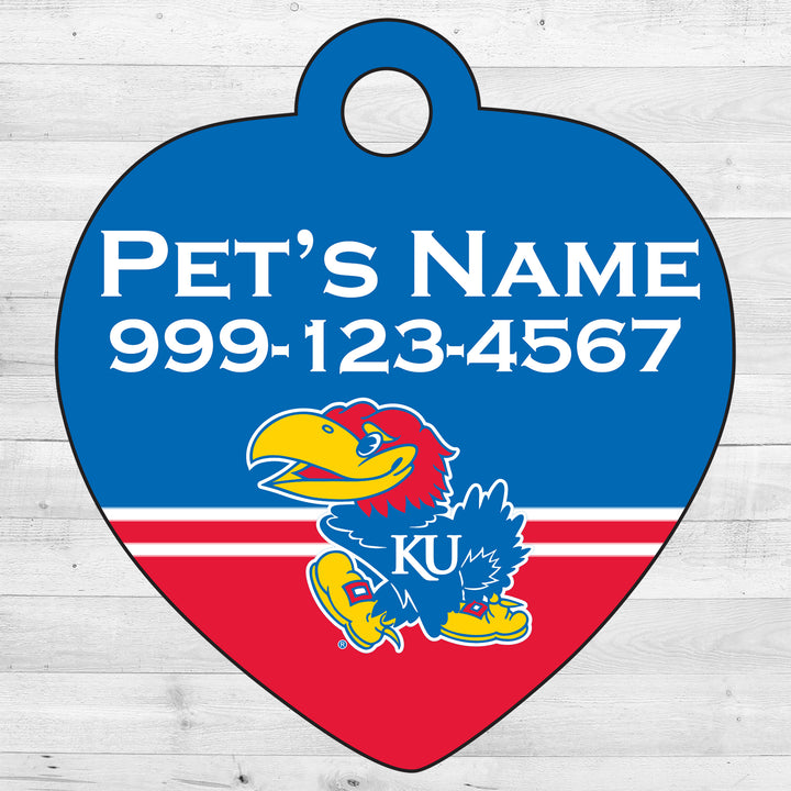 Kansas Jayhawks | NCAA Officially Licensed | Pet Tag 1-Sided