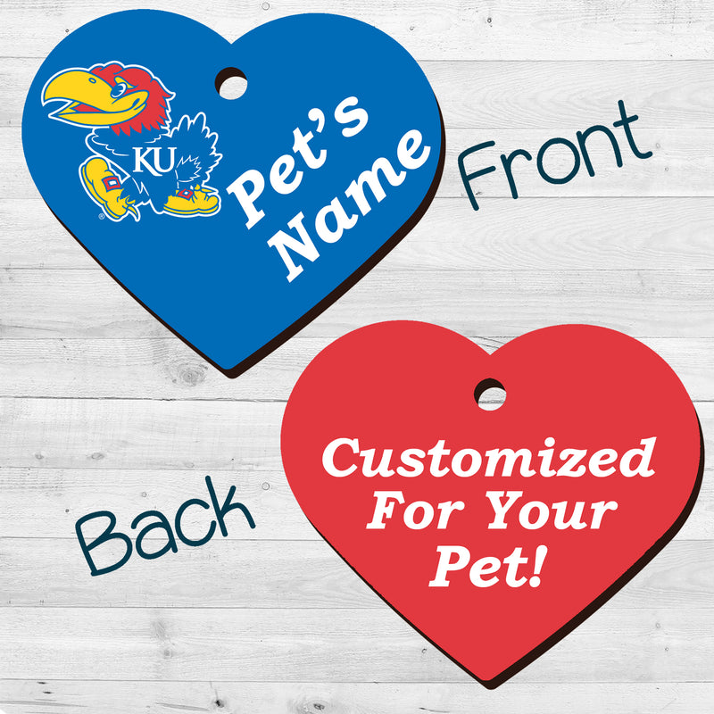 Kansas Jayhawks | NCAA Officially Licensed | Pet Tag 2-Sided