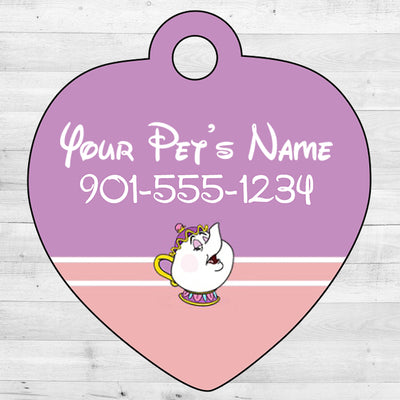 Beauty & the Beast | Mrs. Potts | Pet Tag 1-Sided