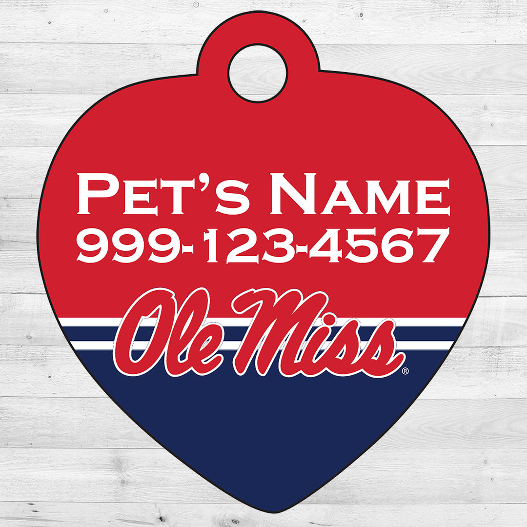 Ole Miss Rebels | NCAA Officially Licensed | Pet Tag 1-Sided