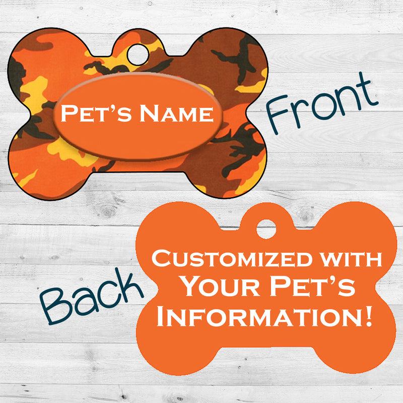 Camo | Orange | Dog Tag 2-Sided