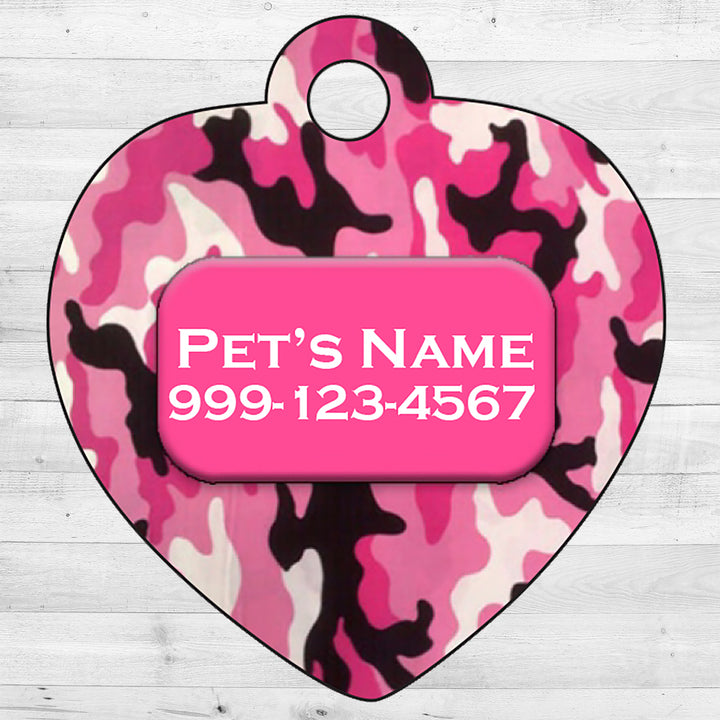 Camo | Pink | Pet Tag 1-Sided
