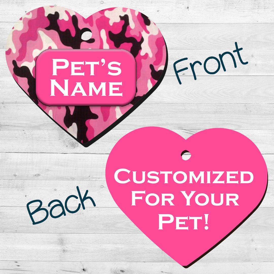 Camo | Pink | Pet Tag 2-Sided