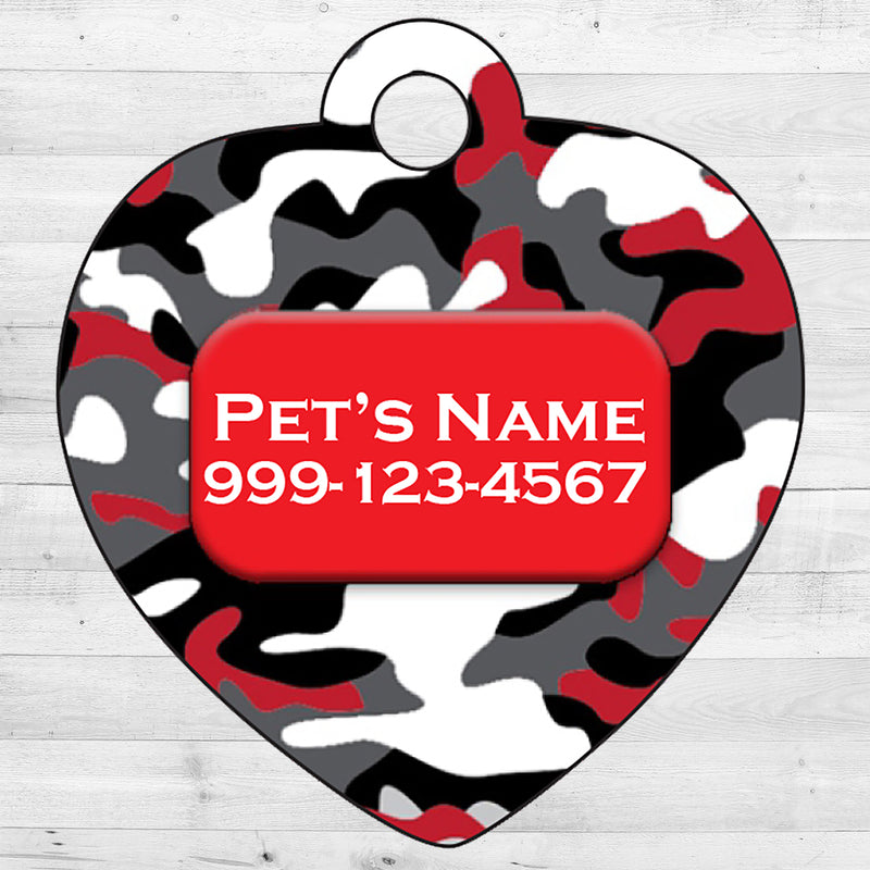 Camo | Red | Pet Tag 1-Sided