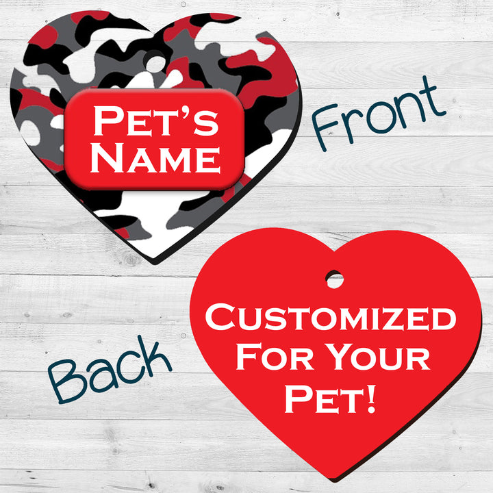 Camo | Red | Pet Tag 2-Sided