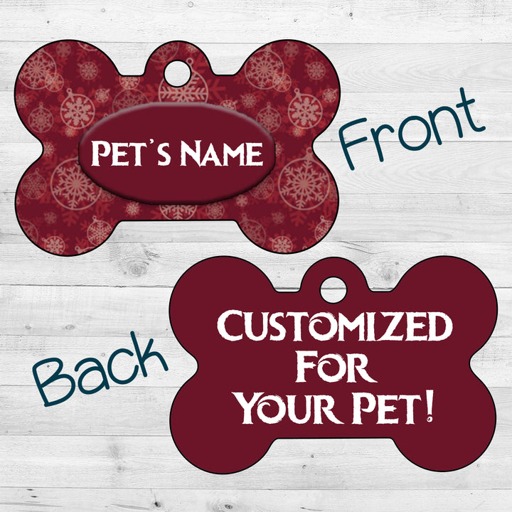 Christmas | Rustic Red | Dog Tag 2-Sided