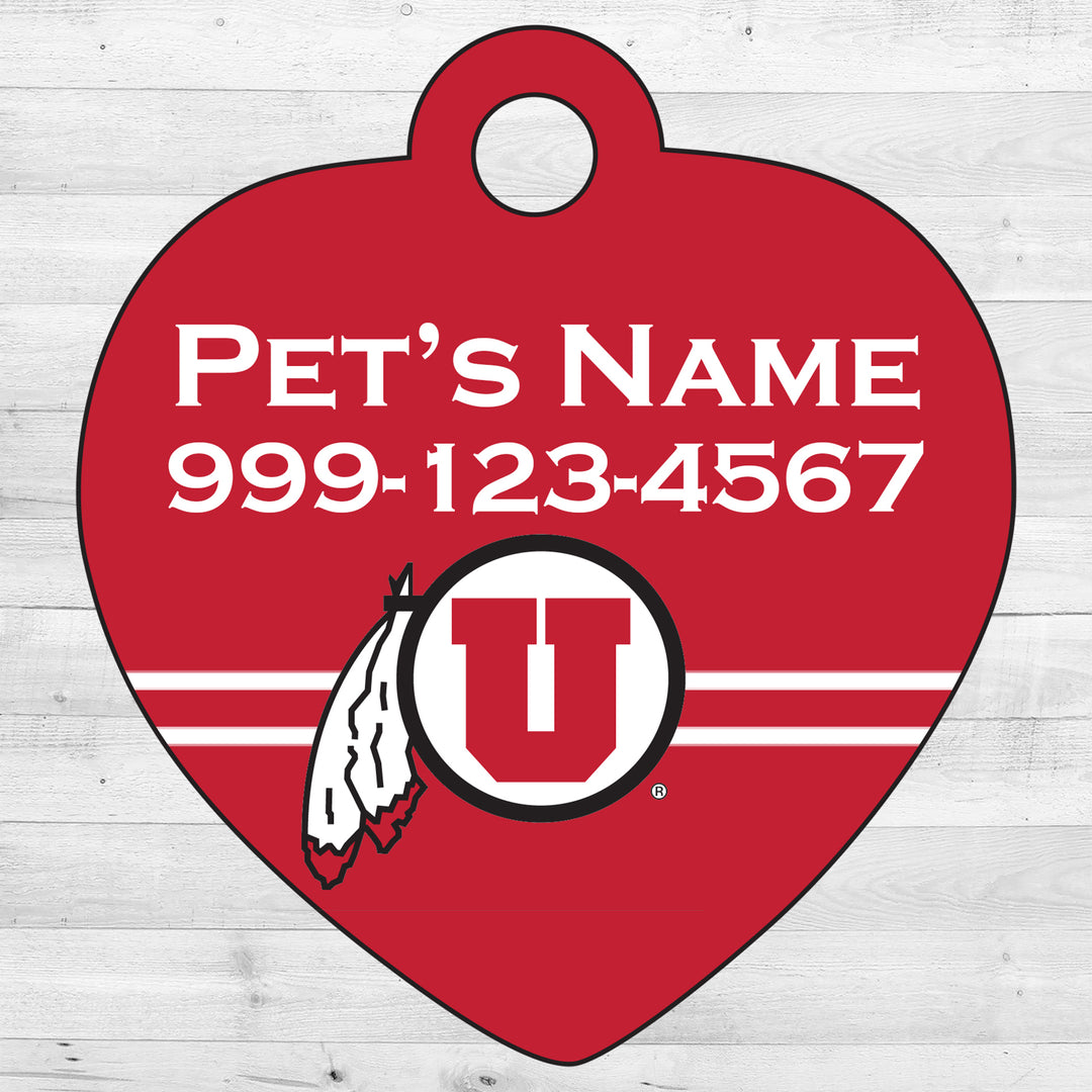 Utah Utes | NCAA Officially Licensed | Pet Tag 1-Sided