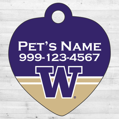 Washington Huskies | NCAA Officially Licensed | Pet Tag 1-Sided