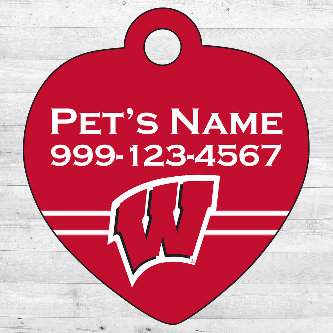 Wisconsin Badgers | NCAA Officially Licensed | Pet Tag 1-Sided