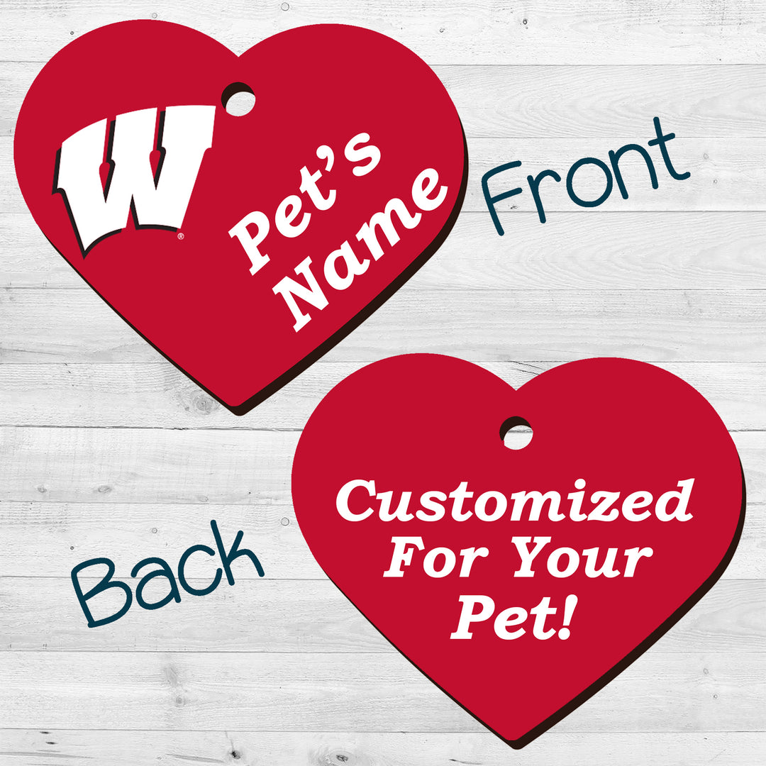 Wisconsin Badgers | NCAA Officially Licensed | Pet Tag 2-Sided