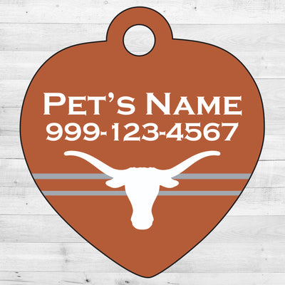 Texas Longhorns | NCAA Officially Licensed | Pet Tag 1-Sided