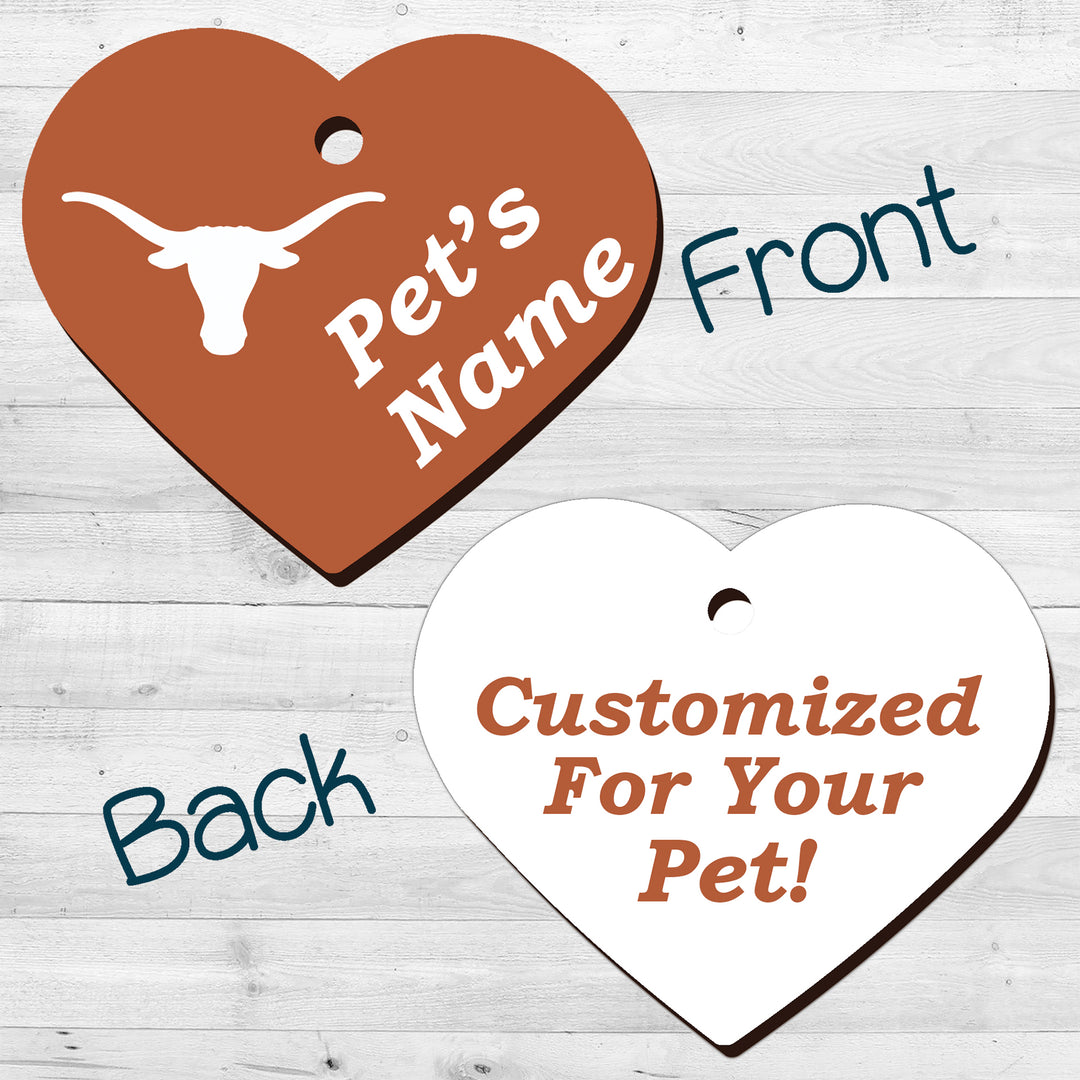 Texas Longhorns | NCAA Officially Licensed | Pet Tag 2-Sided